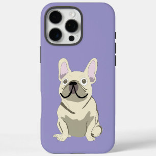 Coques iPhone 16 Pro Max Bouledogue français crème