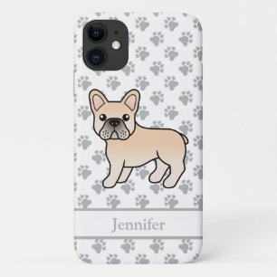 Case-Mate iPhone Case Bouledogue français crème Chien de dessin animé mi