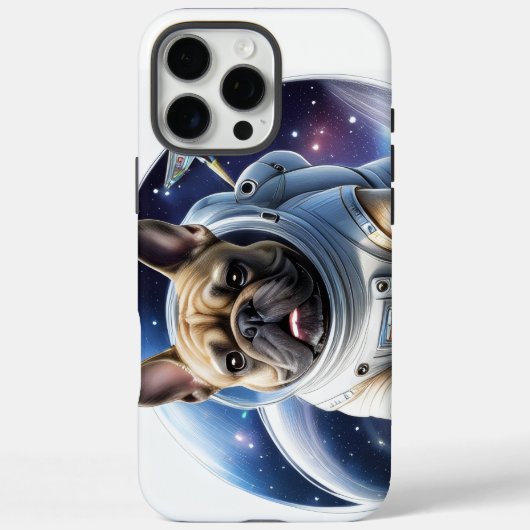 Coques Case-Mate iPhone Bouledogue français dans l'espace en vacances (Verso)