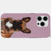Coques Case-Mate iPhone Bouledogue français en néon (Verso (horizontal))