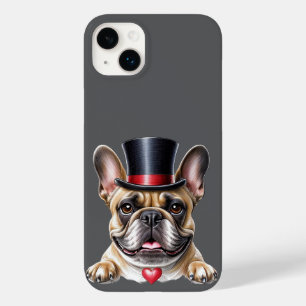Coque Pour iPhone 14 Plus Bouledogue français French Bulldog avec chapeau ha