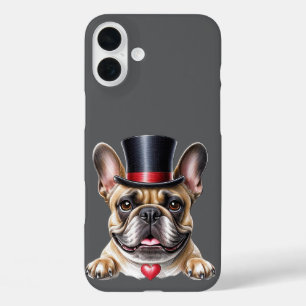 Coques iPhone 16 Plus Bouledogue français French Bulldog avec chapeau ha