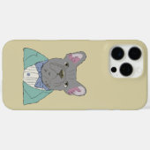 Coques Case-Mate iPhone Bouledogue français gris (Verso (horizontal))
