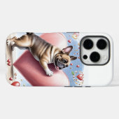 Coques Case-Mate iPhone Bouledogue français maladie de Hirschsprung French (Verso (horizontal))