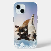 Coques Case-Mate iPhone Bouledogue français Noël French Bulldog (Verso)
