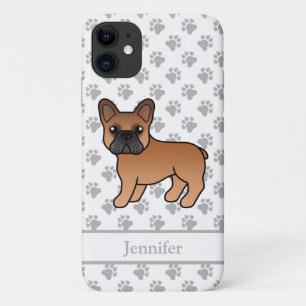 Case-Mate iPhone Case Bouledogue Français Rouge Mignon Chien de Dessin A