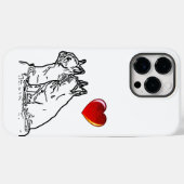 Coques Case-Mate iPhone Bouledogues français avec cœur French Bulldog (Verso (horizontal))