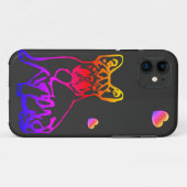 Coques Case-Mate iPhone Bouledogues français avec cœur French Bulldog (Dos (Horizontal))