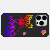 Coques Case-Mate iPhone Bouledogues français avec cœur French Bulldog (Verso (horizontal))