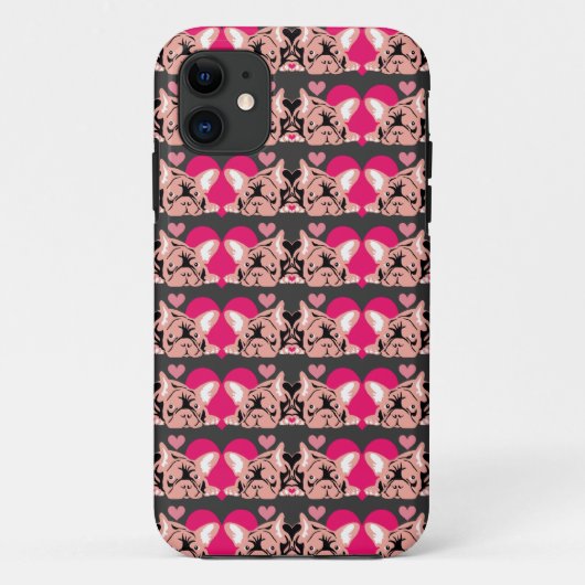 Coques Case-Mate iPhone Bouledogues roses (Dos)