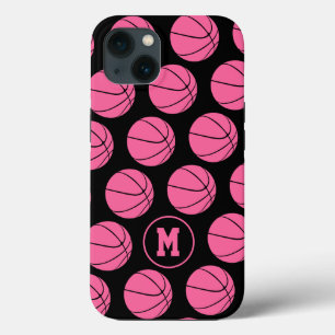 Case-Mate iPhone Case boules de basket rose girly motif monogrammed