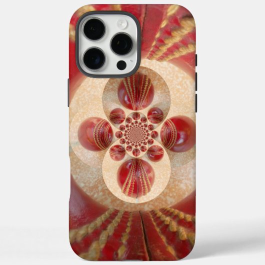 Coques Case-Mate iPhone Boules de cricket rouge Art Abstrait Design d'impr (Verso)