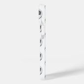 Coques Case-Mate iPhone boules de football gris vert motif monogrammé (Verso / Gauche)