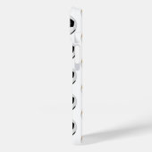 Coques Case-Mate iPhone boules de football orange noir motif monogrammé (Verso / Gauche)