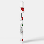 Coques Case-Mate iPhone boules de football rouge vert monogrammed (Verso / Droite)