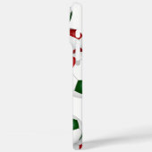 Coques Case-Mate iPhone boules de football rouge vert monogrammed (Verso / Gauche)