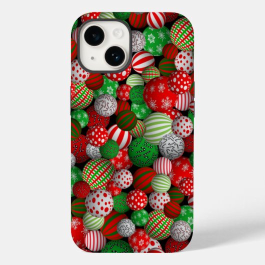 Coques Case-Mate iPhone Boules de Noël 3D (Verso)