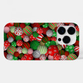 Coques Case-Mate iPhone Boules de Noël 3D (Verso (horizontal))