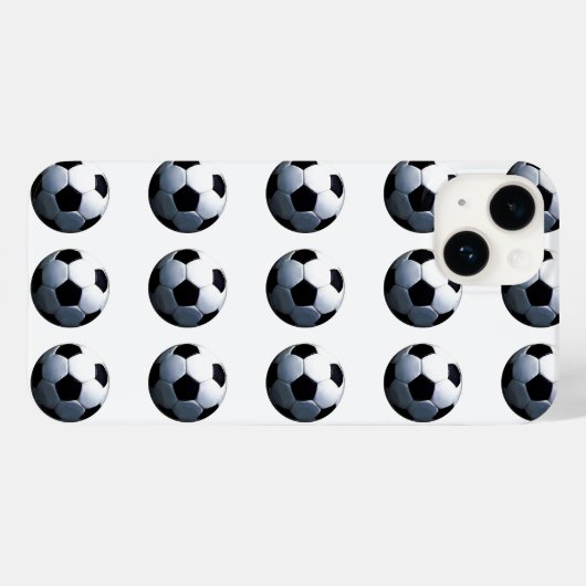 Coques Case-Mate iPhone Boules de soccer pop art (Verso (horizontal))
