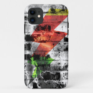 Coques Pour iPhone Boulon de foudre sur le vieux mur de briques