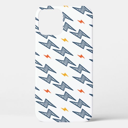 Coques Case-Mate iPhone Boulons de foudre Doodle Flash transparent (Verso)