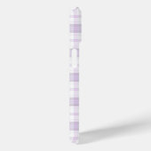 Coques Case-Mate iPhone Bouquet blanc sur Plaid violet (Verso / Droite)