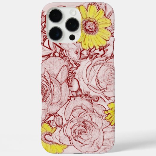 Coques Case-Mate iPhone Bouquet bordé de terre cuite (Verso)