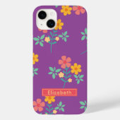 Coques Case-Mate iPhone Bouquet Daisy rétro en violet (Verso)
