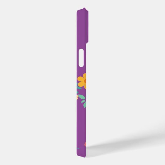 Coques Case-Mate iPhone Bouquet Daisy rétro en violet (Verso / Droite)