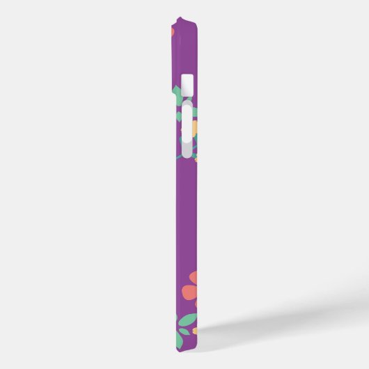 Coques Case-Mate iPhone Bouquet Daisy rétro en violet (Verso / Gauche)
