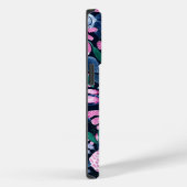 Coques Case-Mate iPhone Bouquet d'aquarelle bleu marine rose Motif C (Verso / Droite)