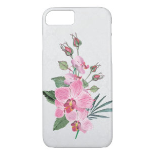Case-Mate iPhone Case bouquet d'aquarelle magnolia rose sur damas