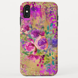Case-Mate iPhone Case Bouquet de fleurs d'aquarelle sur framboise rose
