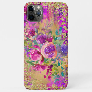 Case-Mate iPhone Case Bouquet de fleurs d'aquarelle sur framboise rose