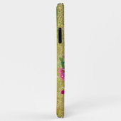 Coques Case-Mate iPhone Bouquet de fleurs d'aquarelle sur vert rustique (Dos/Droite)