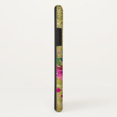 Coques Case-Mate iPhone Bouquet de fleurs d'aquarelle sur vert rustique (Dos/Droite)