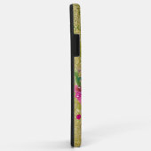 Coques Case-Mate iPhone Bouquet de fleurs d'aquarelle sur vert rustique (Dos/Droite)