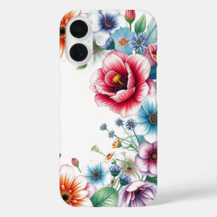Coques iPhone 16 Bouquet de fleurs Elégante aquarelle