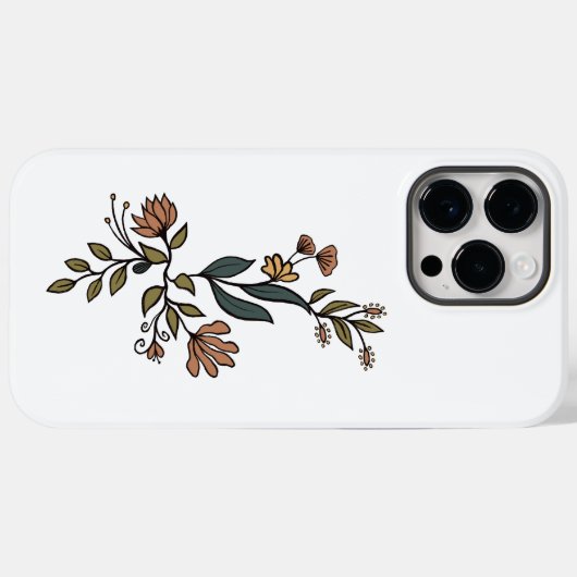 Coques Case-Mate iPhone Bouquet de fleurs et de Feuilles (Verso (horizontal))