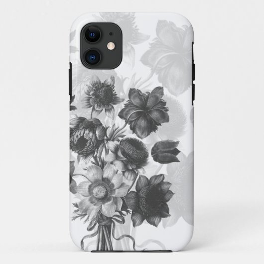 Coques Case-Mate iPhone Bouquet de fleurs grises Iphone personnalisé 5 Coq (Dos)