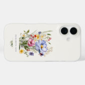 Coques Case-Mate iPhone Bouquet de jardin anglais personnalisé (Verso (horizontal))