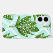 Coques Case-Mate iPhone Bouquet de lis de la vallée fleurs sur le bleu (Verso (horizontal))