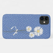 Coques Case-Mate iPhone bouquet de marguerite blanche sur points d'épingle (Dos (Horizontal))