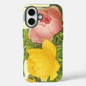 Coques Case-Mate iPhone Bouquet de roses botaniques roses et jaunes (Verso)