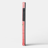 Coques Case-Mate iPhone Bouquet de tournesol sur En vichy rouge Coque-Mate (Verso / Gauche)