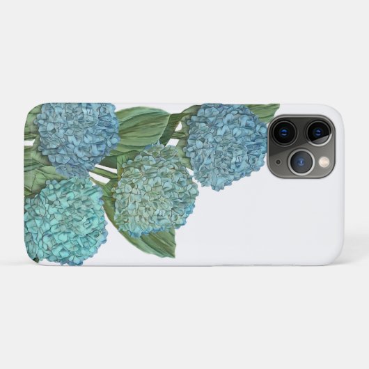 Coques Case-Mate iPhone Bouquet Dusty Blue Hydrangea (Dos (Horizontal))