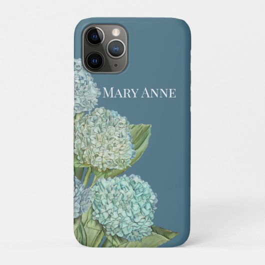 Coques Case-Mate iPhone Bouquet Dusty Blue Hydrangea (Dos)