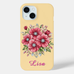 Coque Pour iPhone 15 Bouquet floral coloré