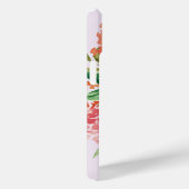 Coques Case-Mate iPhone Bouquet Floral Rose Pâle Monogramme Moderne (Verso / Droite)