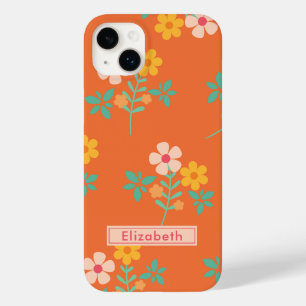 Coque Pour iPhone 14 Plus Bouquet Retro Orange Daisy